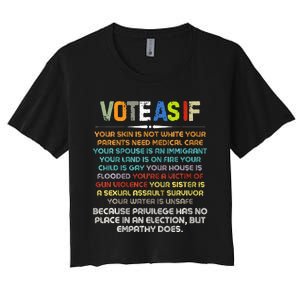 Funny Vote As If Your Skin Is Not White Human Rights Apparel Women's Crop Top Tee