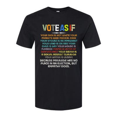 Funny Vote As If Your Skin Is Not White Human Rights Apparel Softstyle CVC T-Shirt