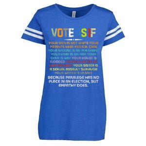 Funny Vote As If Your Skin Is Not White Human Rights Apparel Enza Ladies Jersey Football T-Shirt