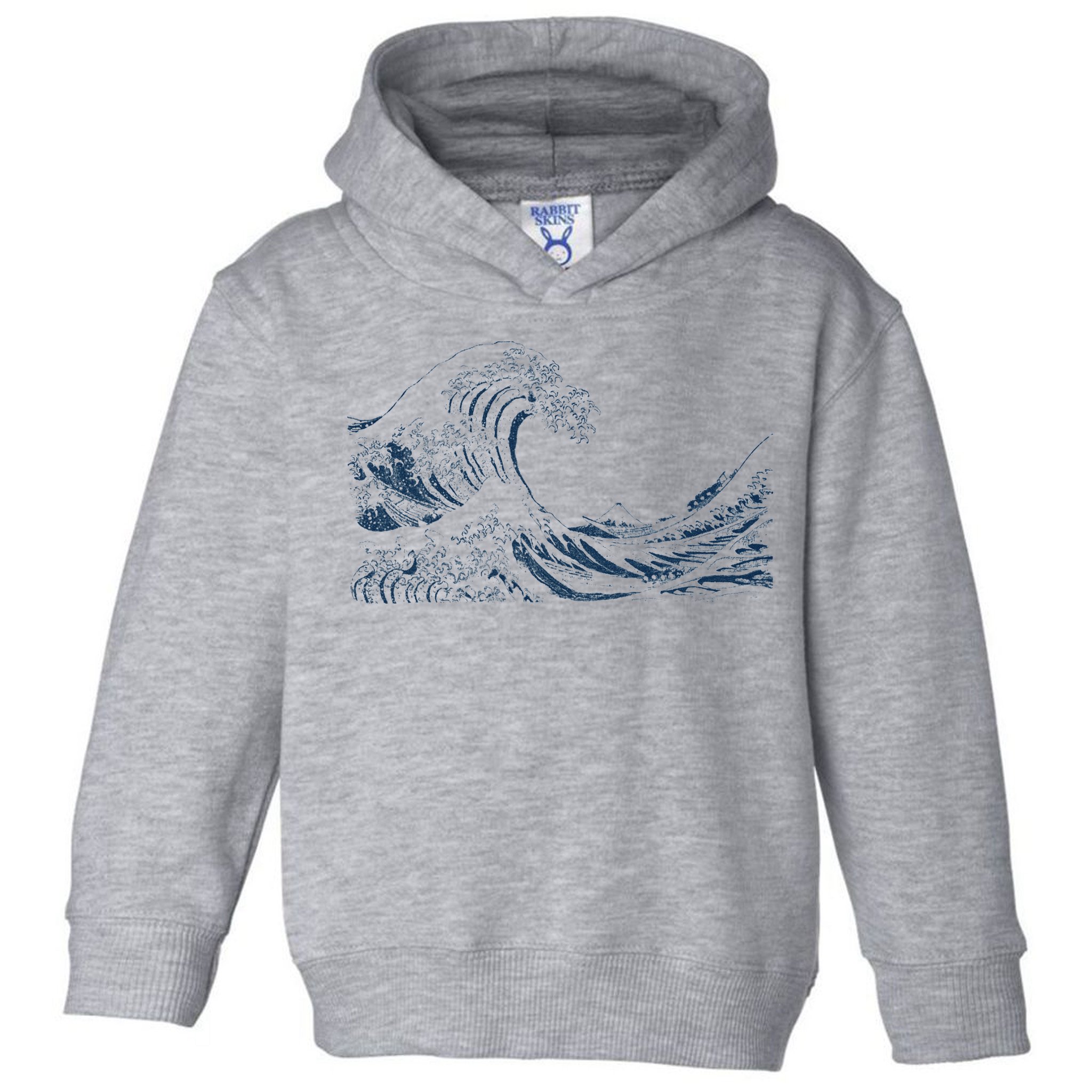 Famous Vintage Art Great Ocean Wave Hokusai Special Design Toddler Hoodie