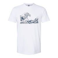 Famous Vintage Art Great Ocean Wave Hokusai Special Design Softstyle CVC T-Shirt