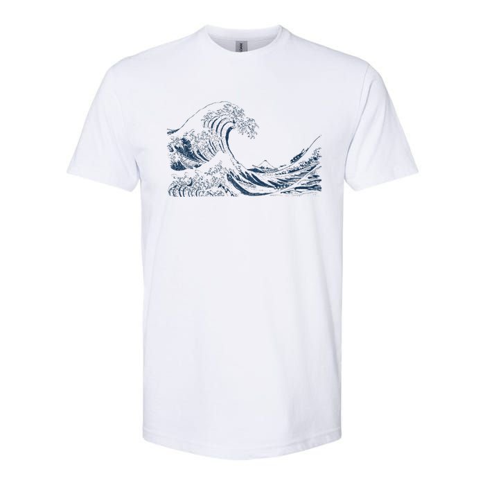 Famous Vintage Art Great Ocean Wave Hokusai Special Design Softstyle CVC T-Shirt