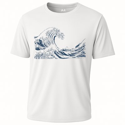 Famous Vintage Art Great Ocean Wave Hokusai Special Design Cooling Performance Crew T-Shirt