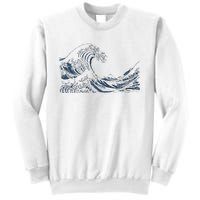 Famous Vintage Art Great Ocean Wave Hokusai Special Design Sweatshirt