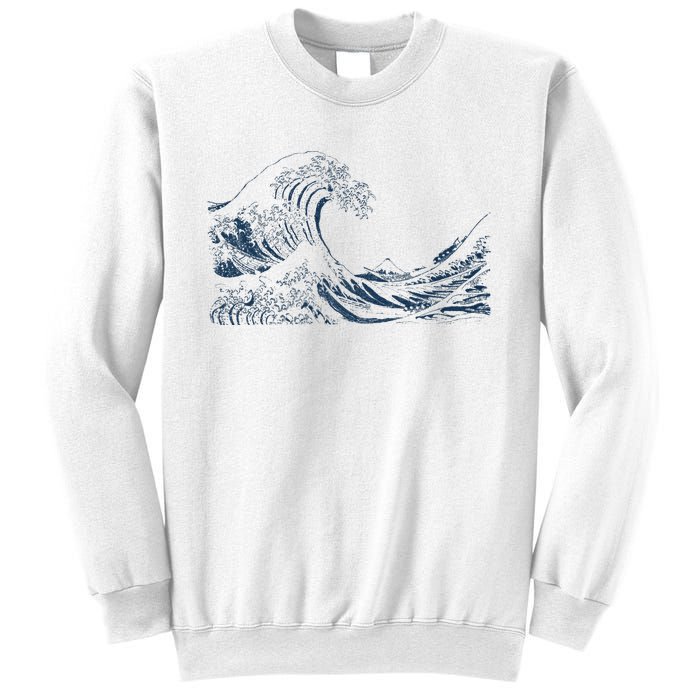 Famous Vintage Art Great Ocean Wave Hokusai Special Design Sweatshirt