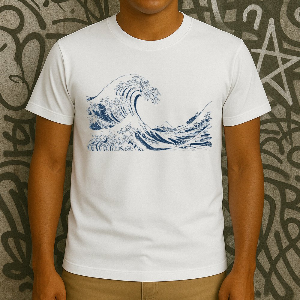 Famous Vintage Art Great Ocean Wave Hokusai Special Design T-Shirt