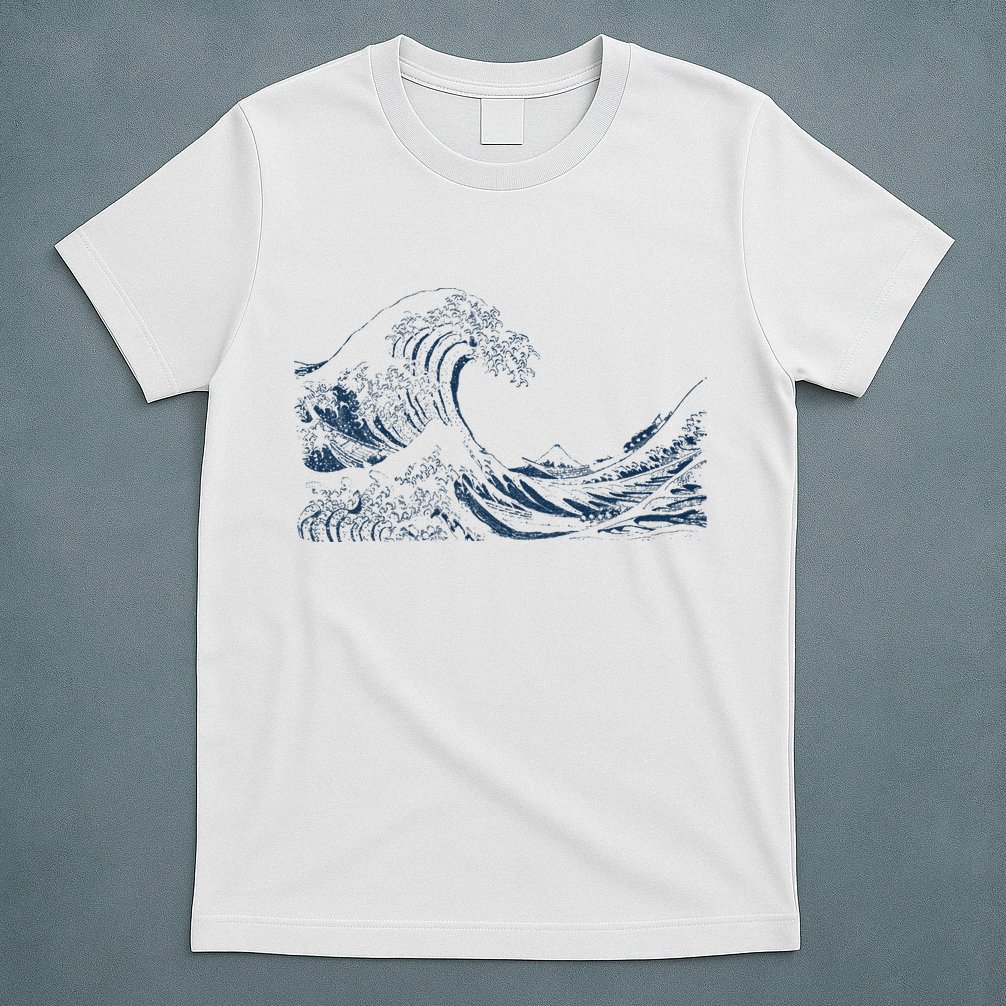 Famous Vintage Art Great Ocean Wave Hokusai Special Design T-Shirt