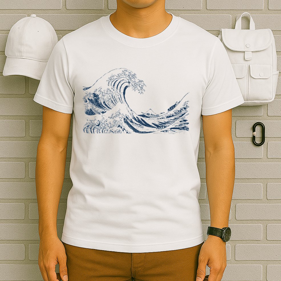 Famous Vintage Art Great Ocean Wave Hokusai Special Design T-Shirt