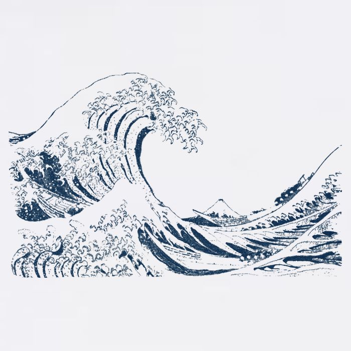 Famous Vintage Art Great Ocean Wave Hokusai Special Design T-Shirt