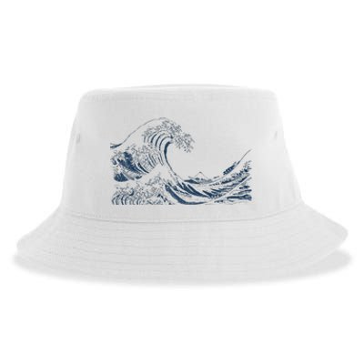 Famous Vintage Art Great Ocean Wave Hokusai Special Design Sustainable Bucket Hat