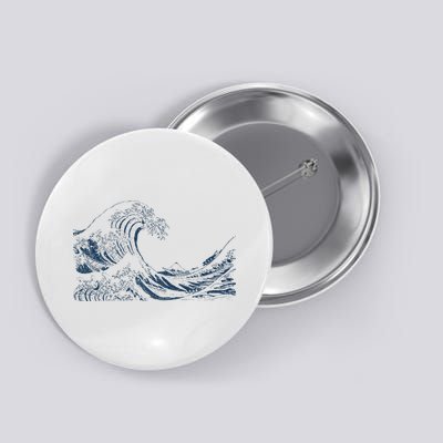 Famous Vintage Art Great Ocean Wave Hokusai Special Design Button