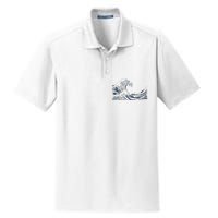 Famous Vintage Art Great Ocean Wave Hokusai Special Design Dry Zone Grid Polo