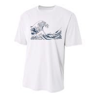 Famous Vintage Art Great Ocean Wave Hokusai Special Design Performance Sprint T-Shirt