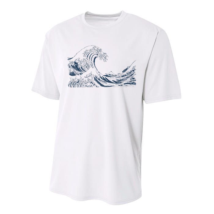 Famous Vintage Art Great Ocean Wave Hokusai Special Design Performance Sprint T-Shirt