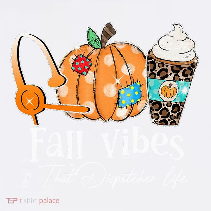 Fall Vibes And That Dispatcher Life Fall Autumn Thanksgiving Full-Length Apron With Pockets