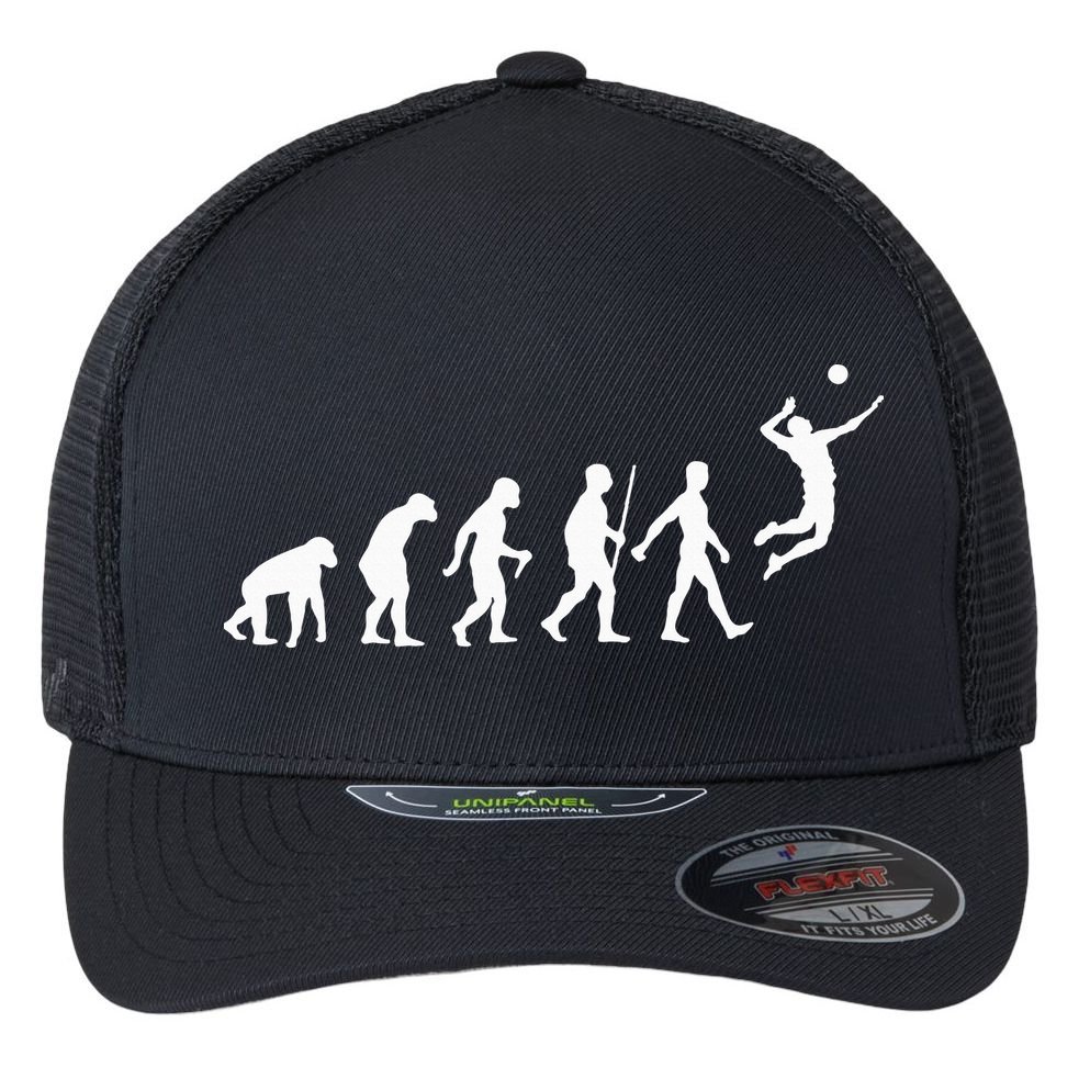 Funny Volleyball Art For Wo Ball Sports  Flexfit Unipanel Trucker Cap