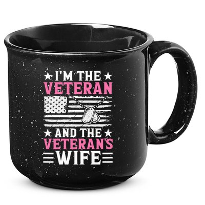Female Veteran And VeteranS Wife Wo Veteran Mom Grandma 15oz Campfire Ceramic Mug