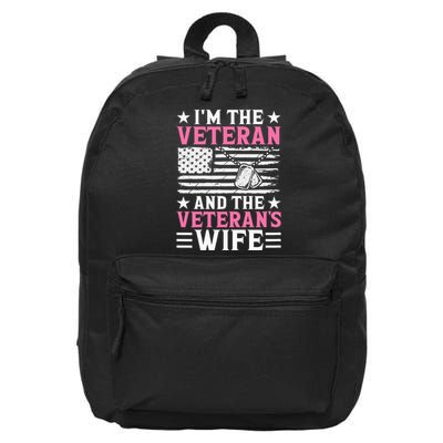 Female Veteran And VeteranS Wife Wo Veteran Mom Grandma 16 in Basic Backpack