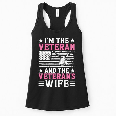 Female Veteran And VeteranS Wife Wo Veteran Mom Grandma Womens Tank Top