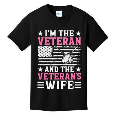 Female Veteran And VeteranS Wife Wo Veteran Mom Grandma Kids T-Shirt