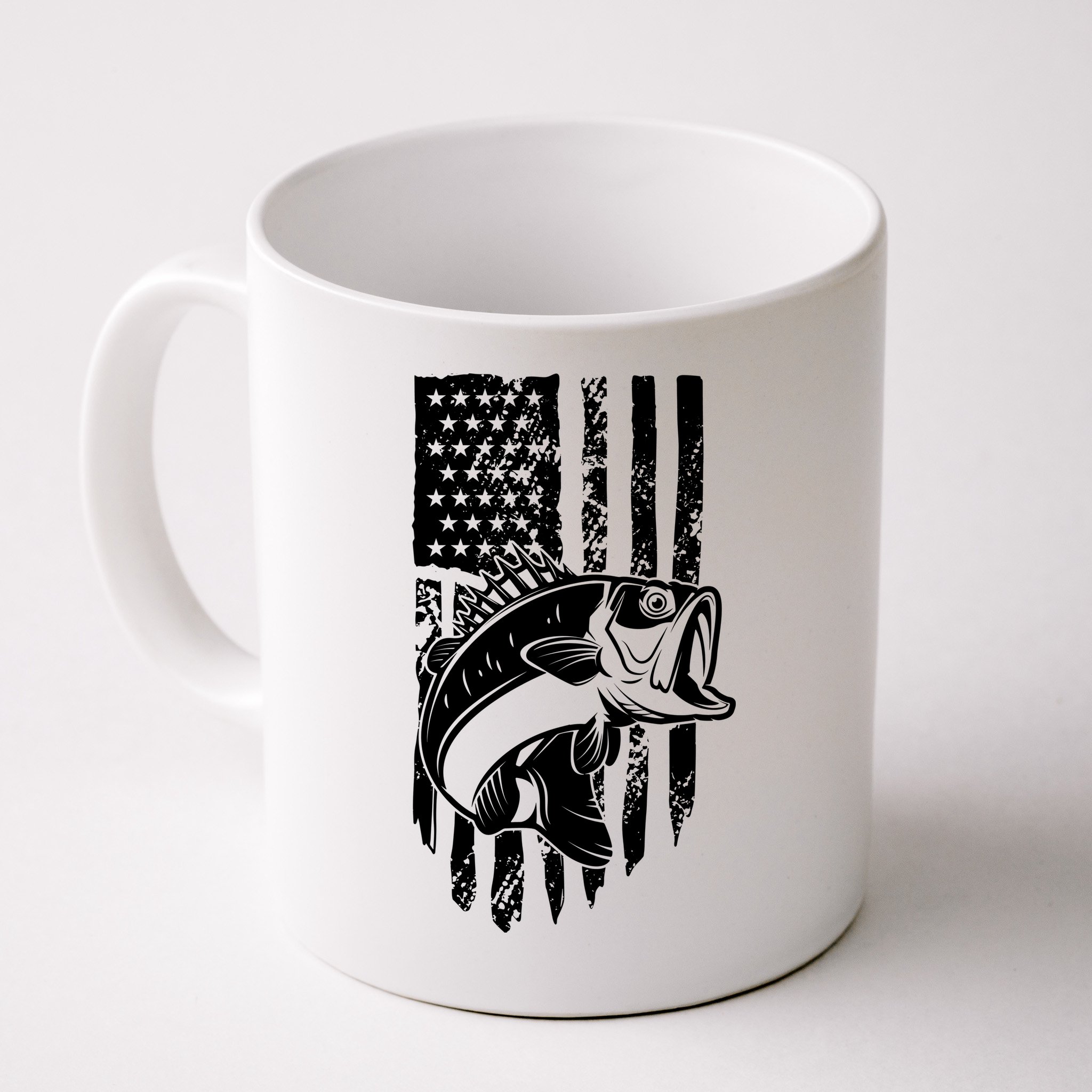 Fishing Vintage American Flag Mug