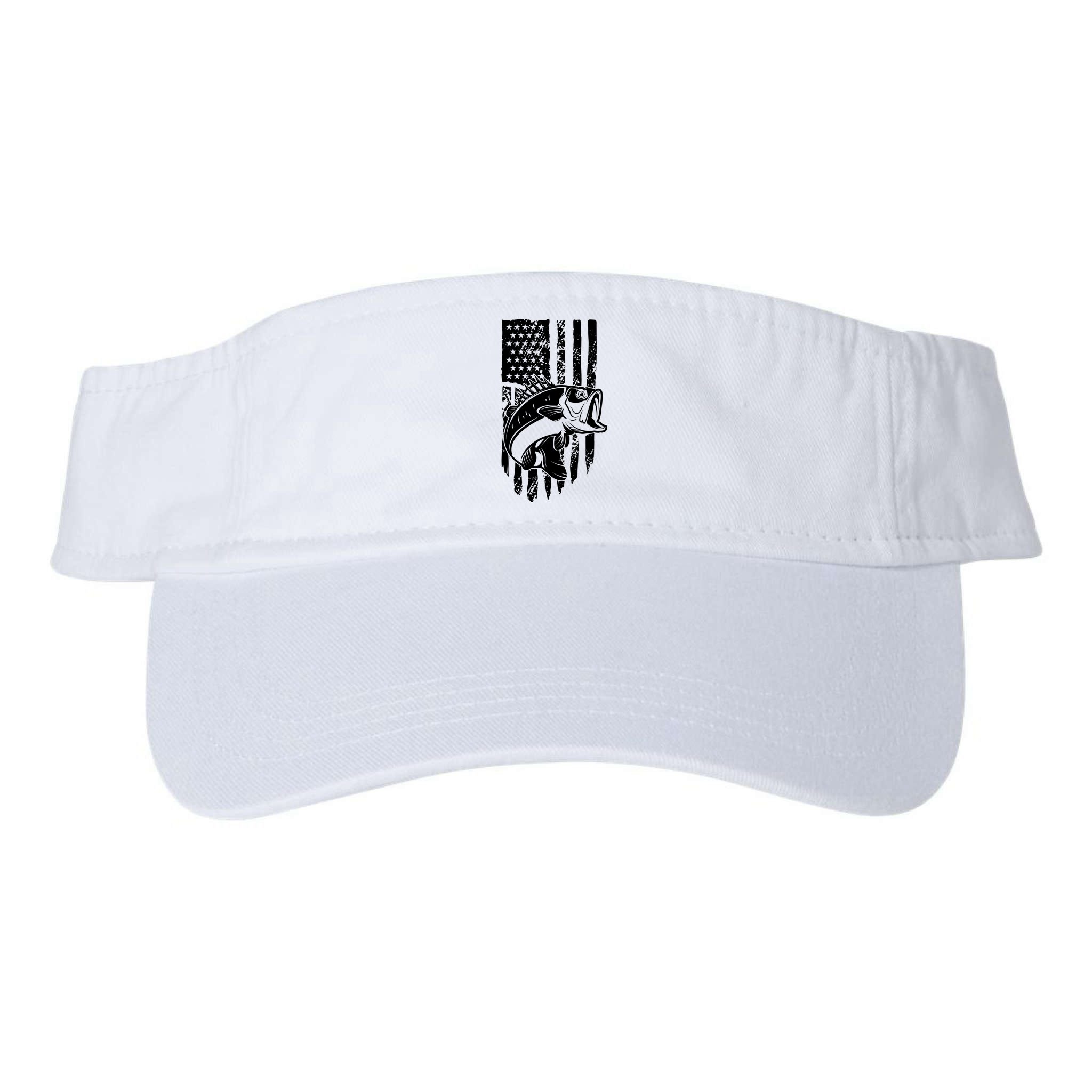 Fishing Vintage American Flag Visor