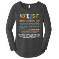 Funny Vote As If Your Skin Is Not White Human Rights Apparel Women's Perfect Tri Tunic Long Sleeve Shirt