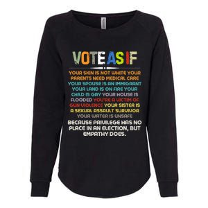 Funny Vote As If Your Skin Is Not White Human Rights Apparel Womens California Wash Sweatshirt