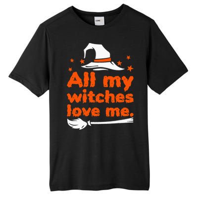 Funny Vintage All My Witches Love Me Halloween Tall Fusion ChromaSoft Performance T-Shirt