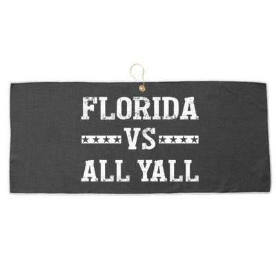 Florida Vs All Yall Represent The Gator State Large Microfiber Waffle Golf Towel