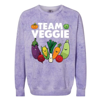 Funny Veggie Art For Men Women Kids Vegan Plant Vegetarian Colorblast Crewneck Sweatshirt