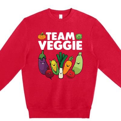 Funny Veggie Art For Men Women Kids Vegan Plant Vegetarian Premium Crewneck Sweatshirt