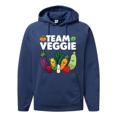 Funny Veggie Art For Men Women Kids Vegan Plant Vegetarian Performance Fleece Hoodie