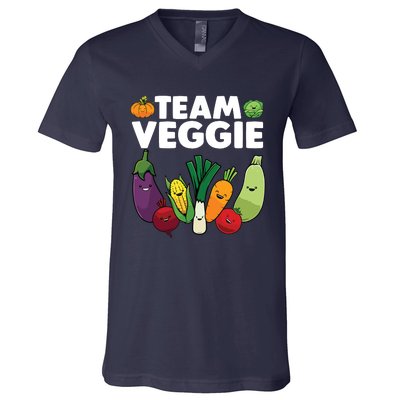 Funny Veggie Art For Men Women Kids Vegan Plant Vegetarian V-Neck T-Shirt