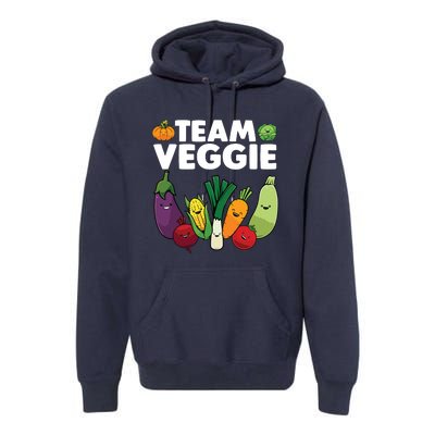 Funny Veggie Art For Men Women Kids Vegan Plant Vegetarian Premium Hoodie