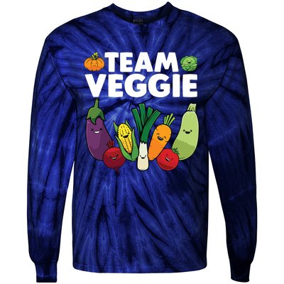 Funny Veggie Art For Men Women Kids Vegan Plant Vegetarian Tie-Dye Long Sleeve Shirt