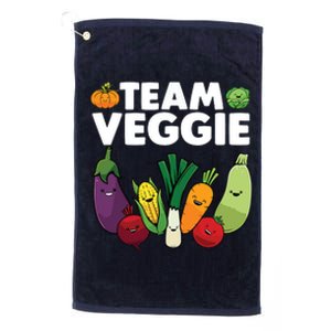 Funny Veggie Art For Men Women Kids Vegan Plant Vegetarian Platinum Collection Golf Towel