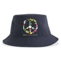 Funny Veggie Art For Women Men Vegan Food Vegetables Themed Sustainable Bucket Hat