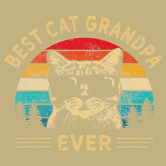 Funny Vintage Best Cat Grandpa Ever Funny Fathers Day Button