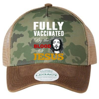 Fully Vaccinated By The Blood Of Jesus Legacy Tie Dye Trucker Hat