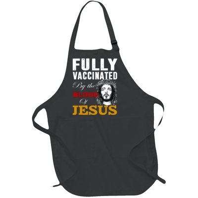 Fully Vaccinated By The Blood Of Jesus Full-Length Apron With Pockets