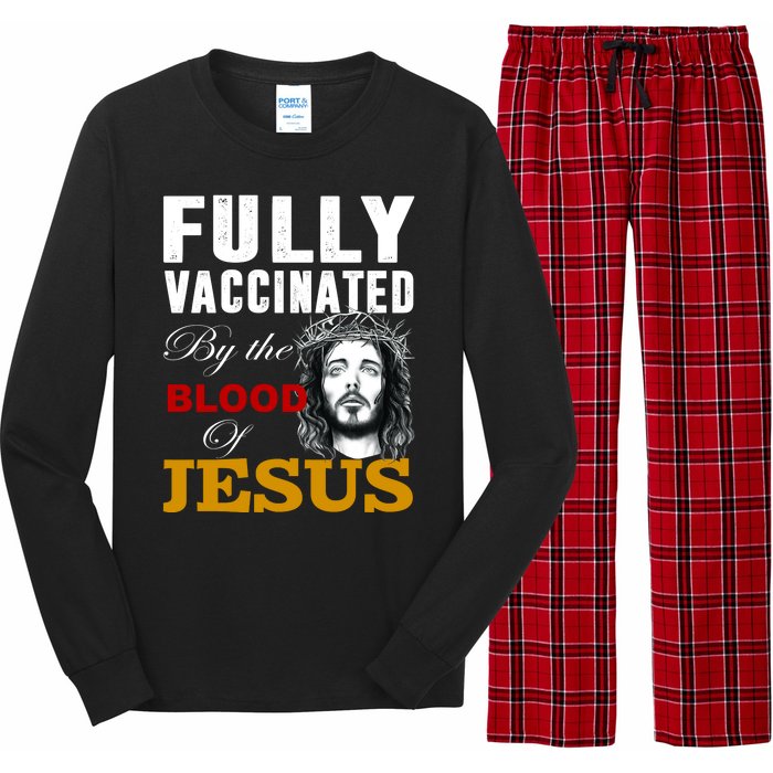 Fully Vaccinated By The Blood Of Jesus Long Sleeve Pajama Set