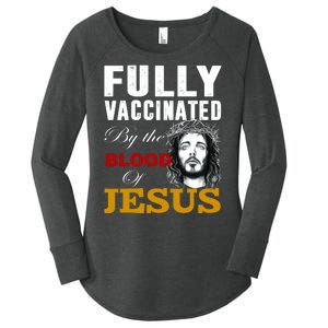 Fully Vaccinated By The Blood Of Jesus Women's Perfect Tri Tunic Long Sleeve Shirt