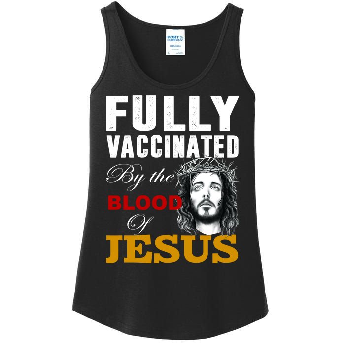 Fully Vaccinated By The Blood Of Jesus Ladies Essential Tank