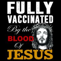 Fully Vaccinated By The Blood Of Jesus 16 in Basic Backpack