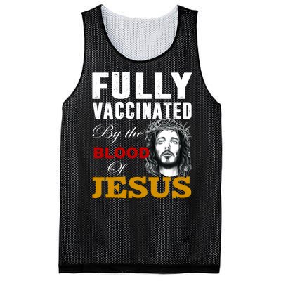 Fully Vaccinated By The Blood Of Jesus Mesh Reversible Basketball Jersey Tank