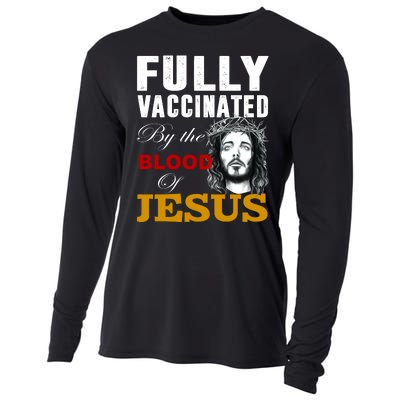 Fully Vaccinated By The Blood Of Jesus Cooling Performance Long Sleeve Crew