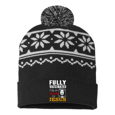 Fully Vaccinated By The Blood Of Jesus USA-Made Snowflake Beanie