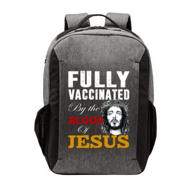 Fully Vaccinated By The Blood Of Jesus Vector Backpack