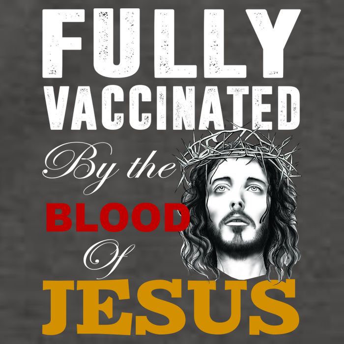 Fully Vaccinated By The Blood Of Jesus Vector Backpack